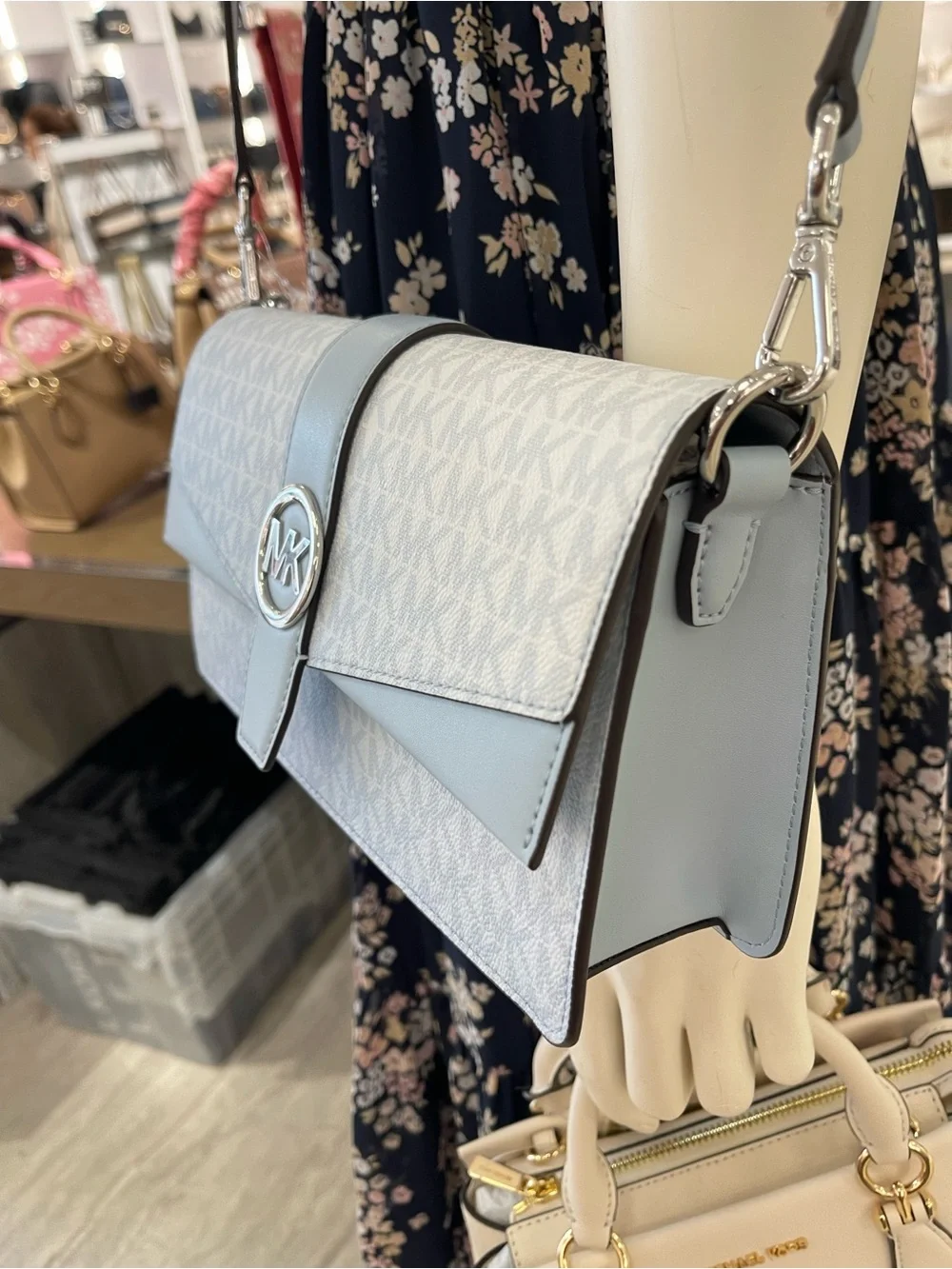 MICHAEL KORS Greenwich Md Signature Logo Shoulder  Bag Crossbody Satchel  NWT